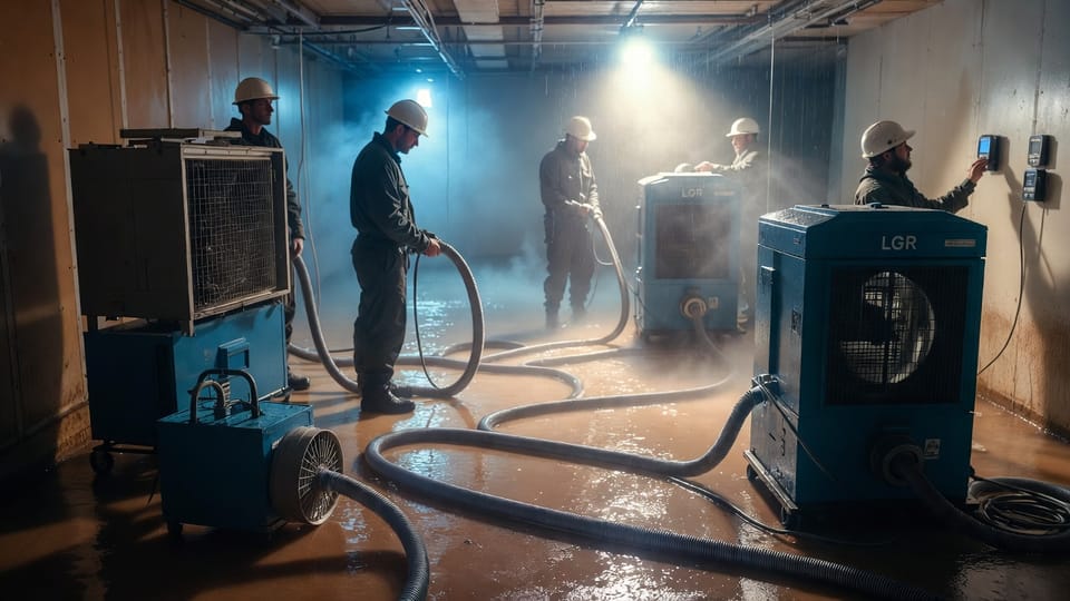 The Dehumidifier Fleet: How Industrial-Grade Units Remove Hundreds of Gallons of Water from Your Home