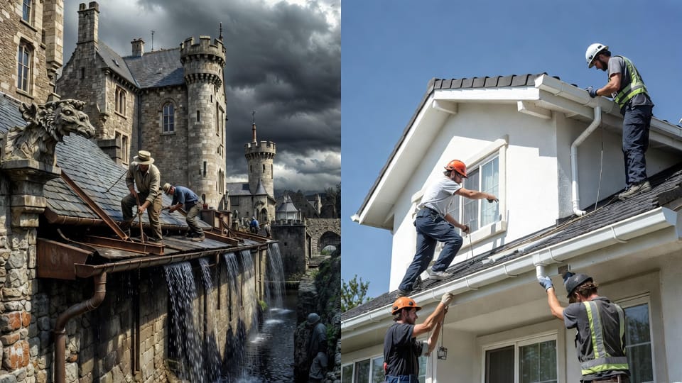 From Stone Gargoyles to Seamless Aluminum: The Evolution of Rainwater Management for Homes