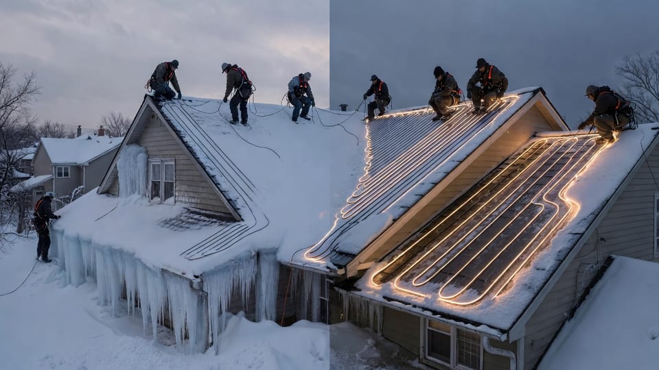 The Gutter Heating Cables: Preventing Ice Dams in Cold Climates.
