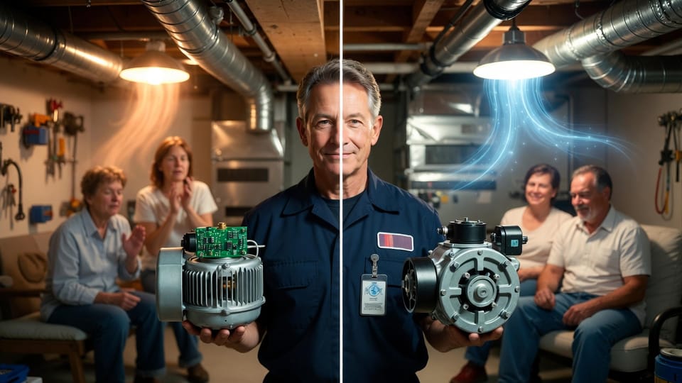 The Blower Motor Spectrum: ECM vs. PSC Motors and Why Variable Speed Matters