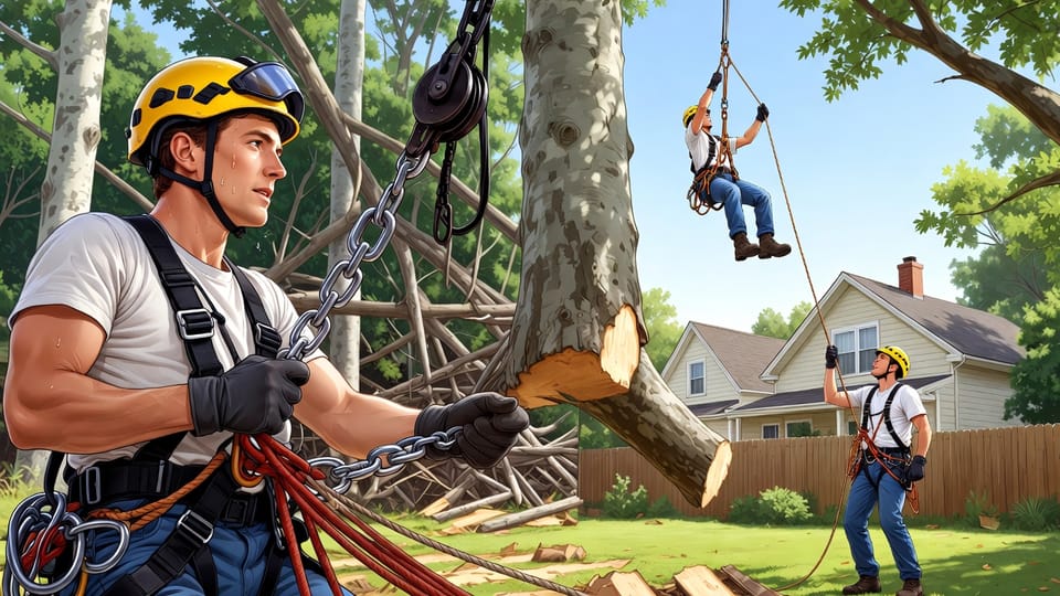 The Anatomy of a Fall: The Rigging Physics Behind Safe, Controlled Tree Removal in Tight Spaces