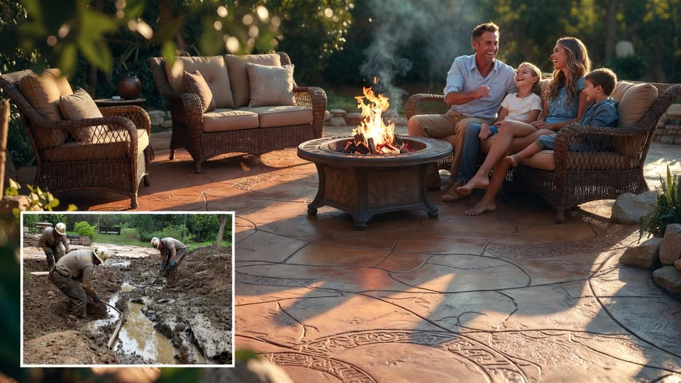 The Concrete Patio Design: Grades, Finishes, and Drainage for Outdoor Living Spaces