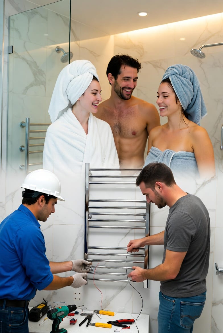 The Heated Towel Rack: Hardwired vs. Plug-In Options for Toasty Towels