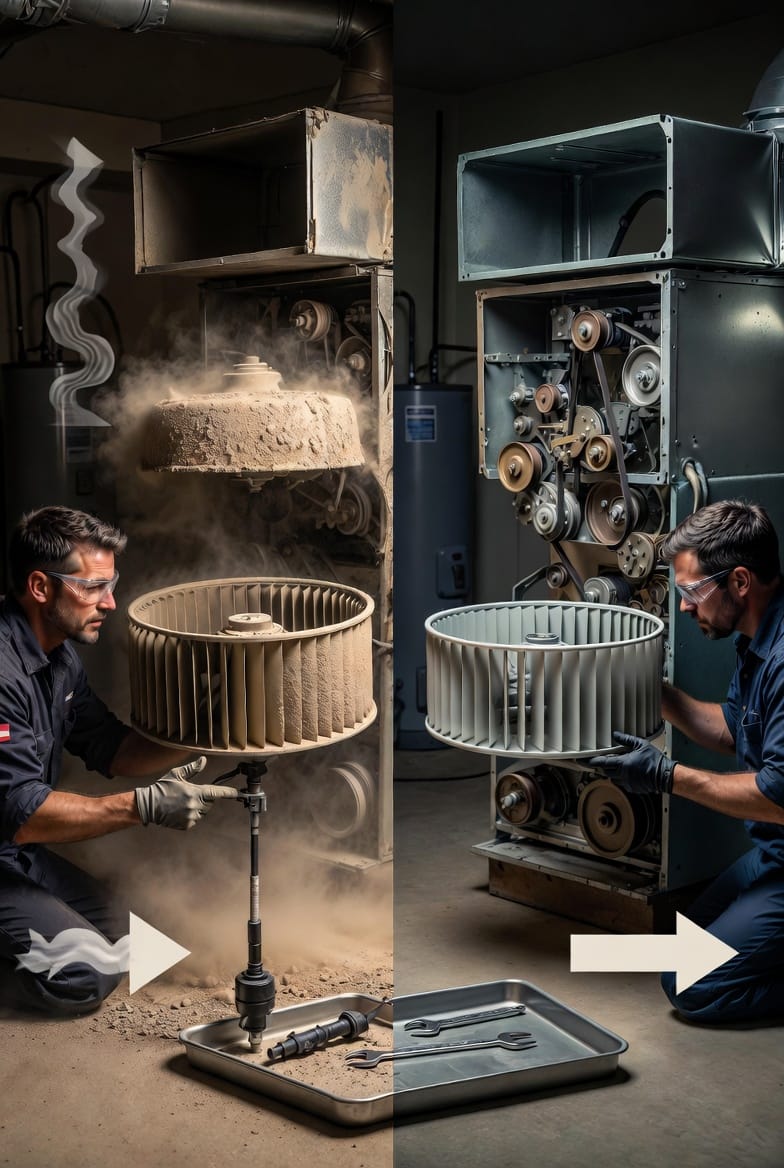 The Air Handler Blower Wheel: Why Balancing Matters for Quiet Operation