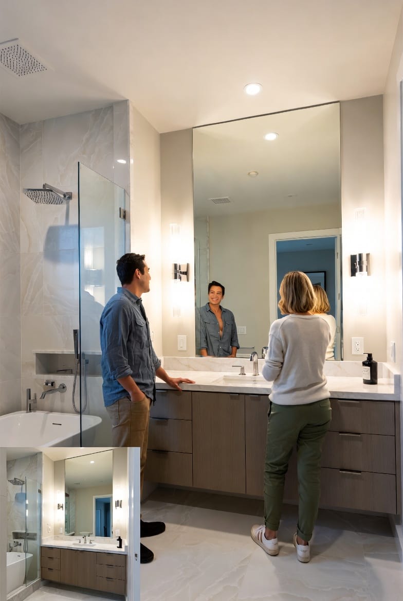 The Bathroom Mirror Selection: Size, Placement, and Lighting Harmony