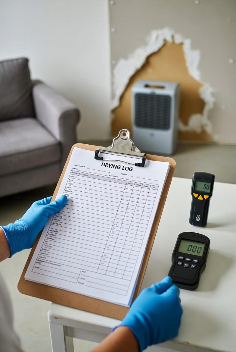 The Structural Drying Log: Tracking Progress for Insurance and Peace of Mind