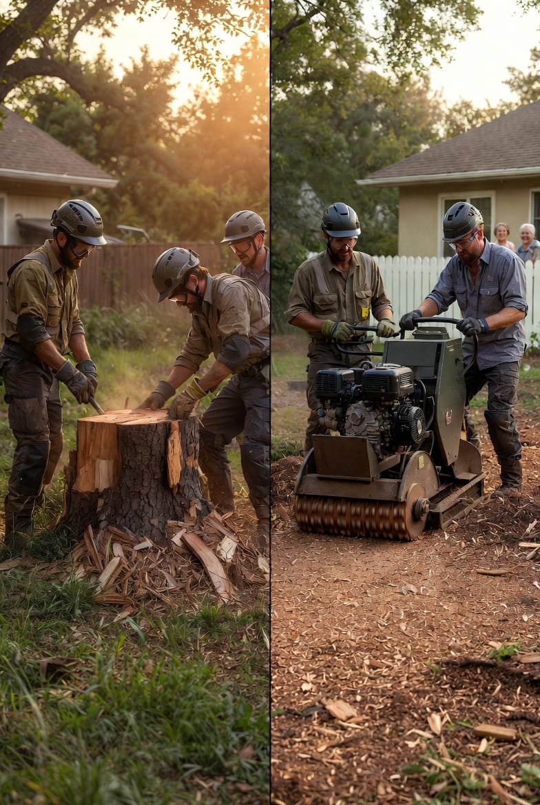 The Tree Stump Poisoning: Chemical vs. Mechanical Removal Methods.