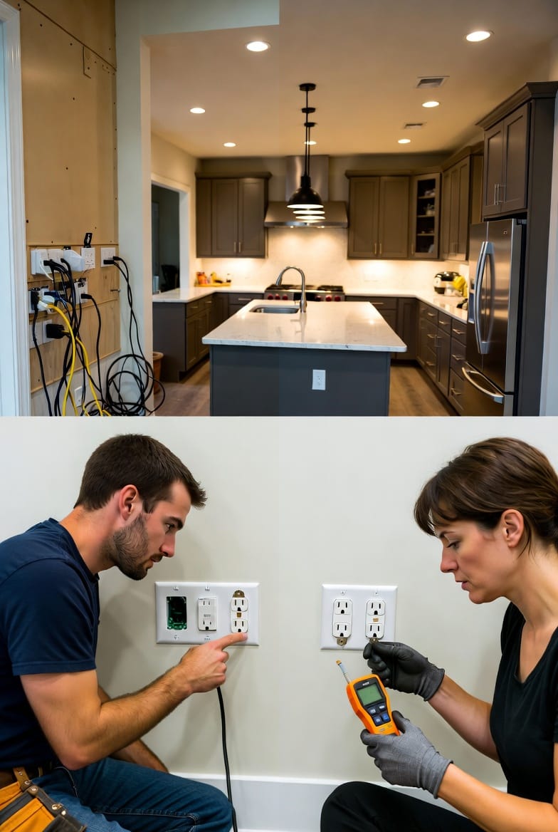 The Kitchen Small Appliance Circuits: Code Requirements for Countertop Outlets