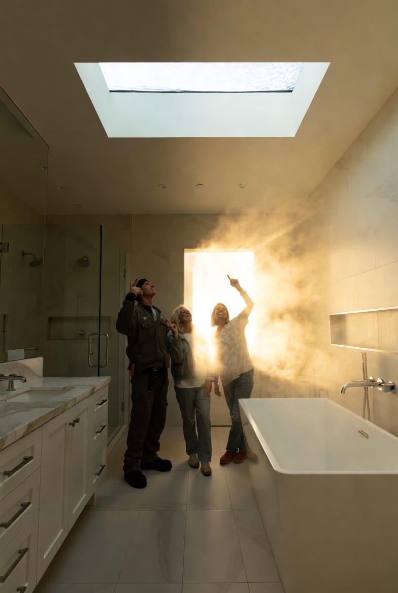 The Bathroom Skylight: Natural Light Without Wall Windows