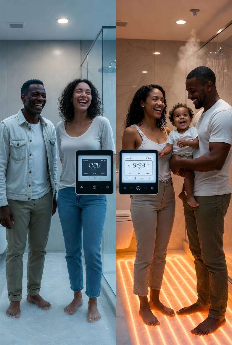 The Bathroom Heated Floor Controls: Thermostat Programming and Scheduling