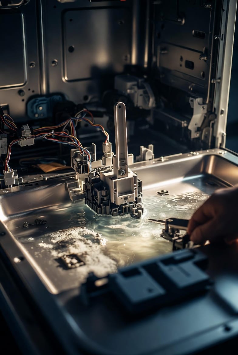 The Dishwasher Float Switch: Why Your Machine Overfills or Won't Fill