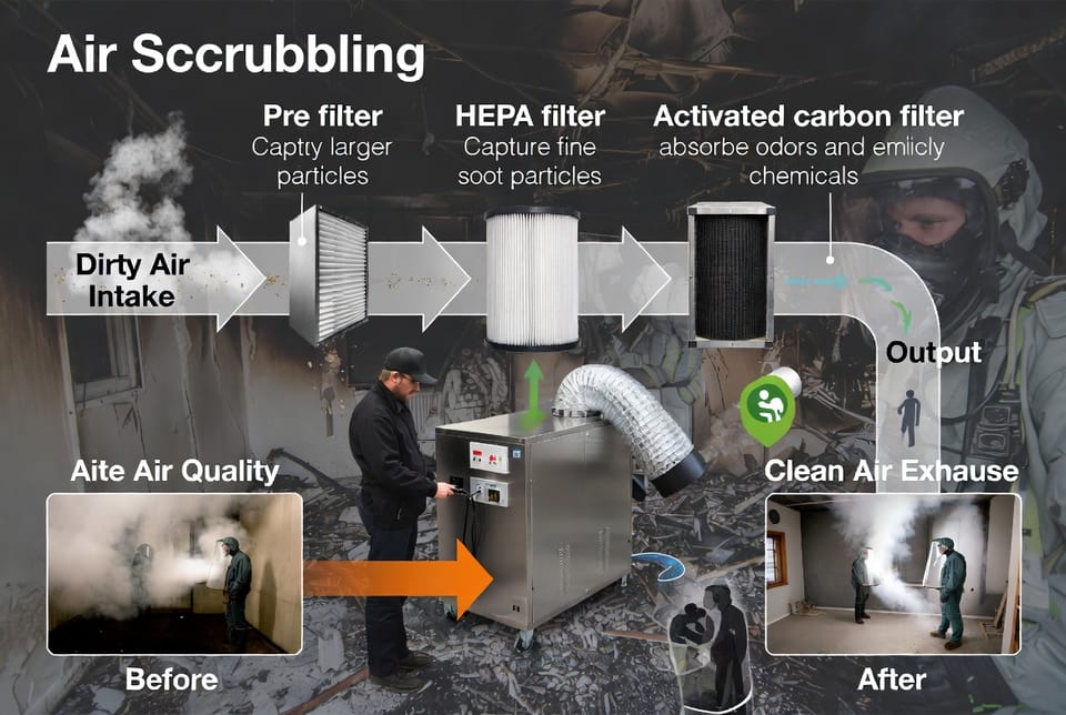 The Fire Restoration Air Scrubber: Removing Smoke Particles During Cleanup