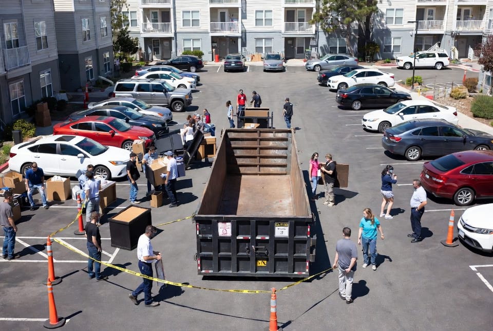 The Apartment Move-Out Dumpster: Coordinating for Multi-Tenant Buildings
