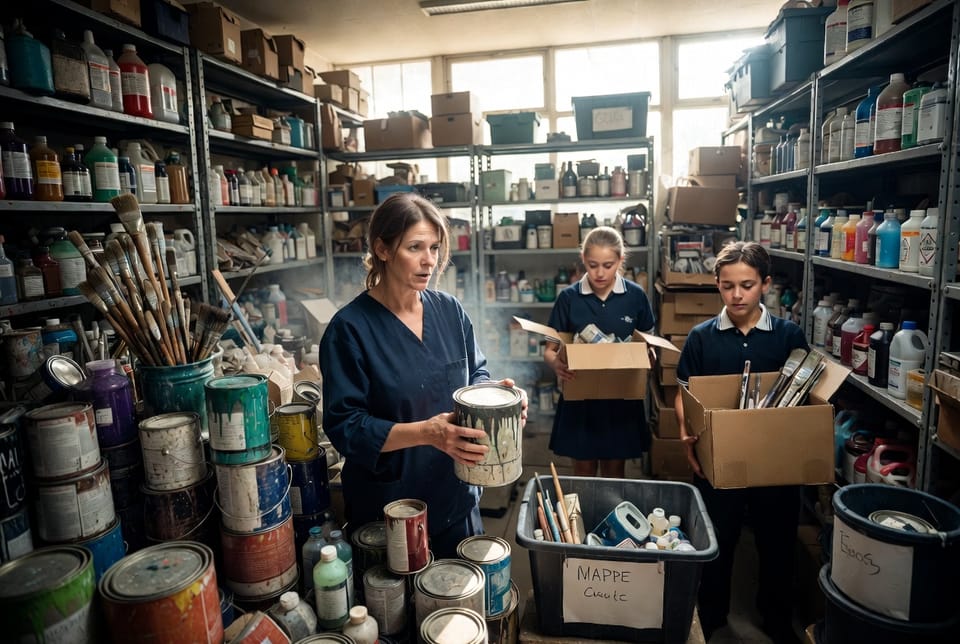 The School Art Supply Cleanup: Disposing of Old Paint, Chemicals, and Materials