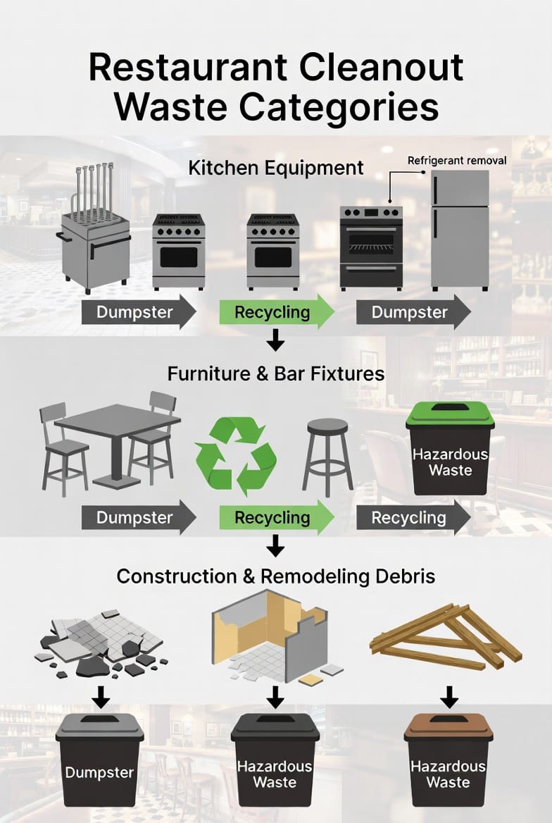 The Restaurant Cleanout Dumpster: Disposing of Equipment and Furniture