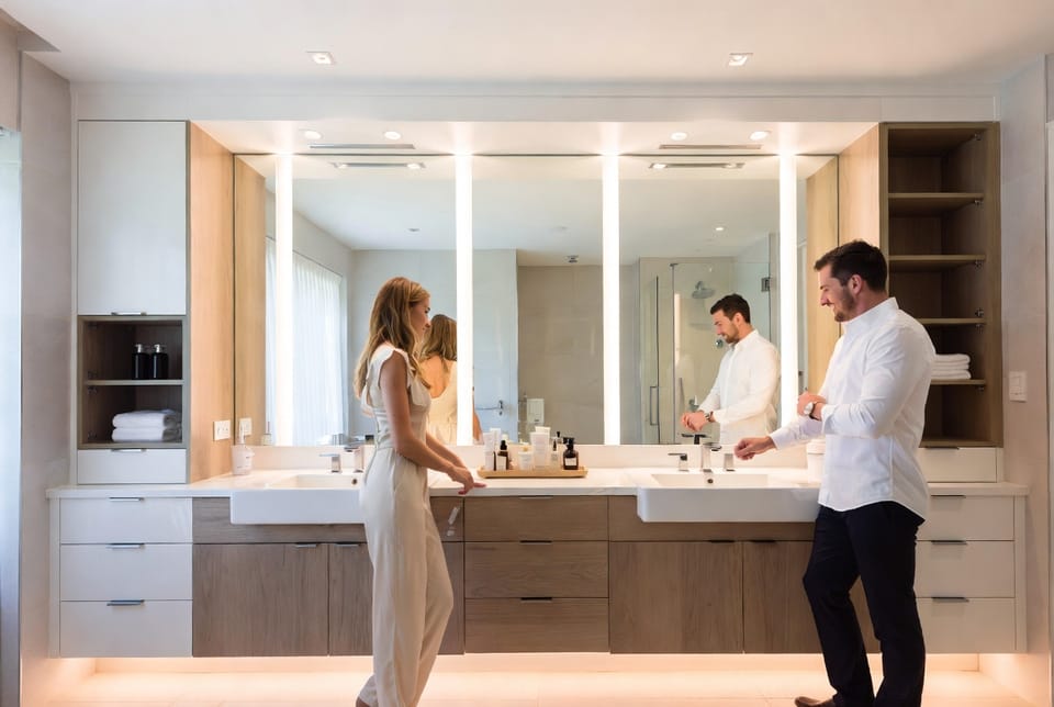 The Bathroom His and Her Sinks: Double Vanity Design