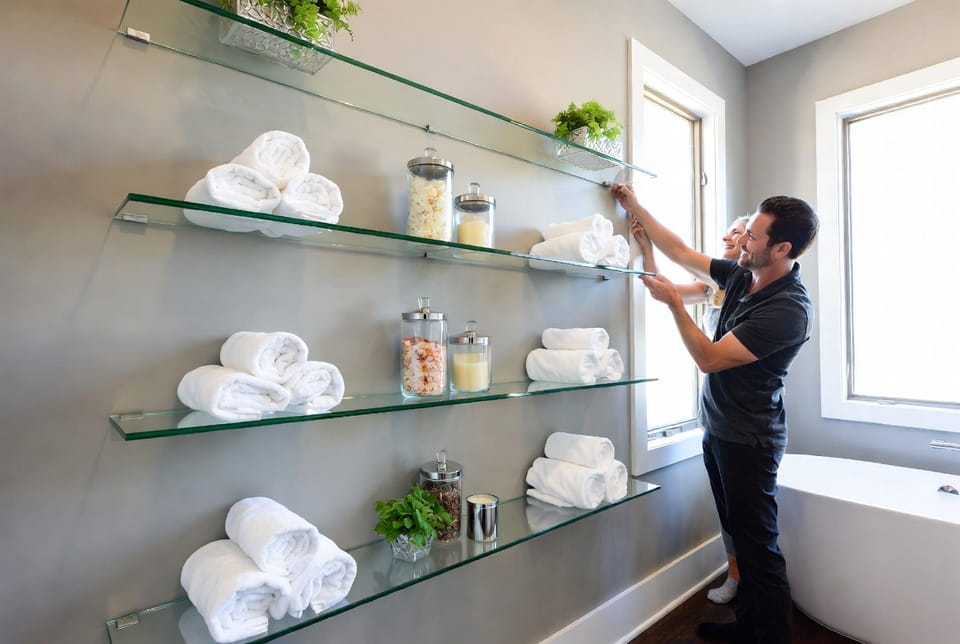 The Bathroom Glass Shelf: Floating Storage for Style and Function