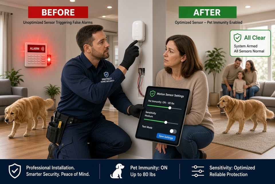 The Security System False Alarm Prevention: Adjusting Sensors