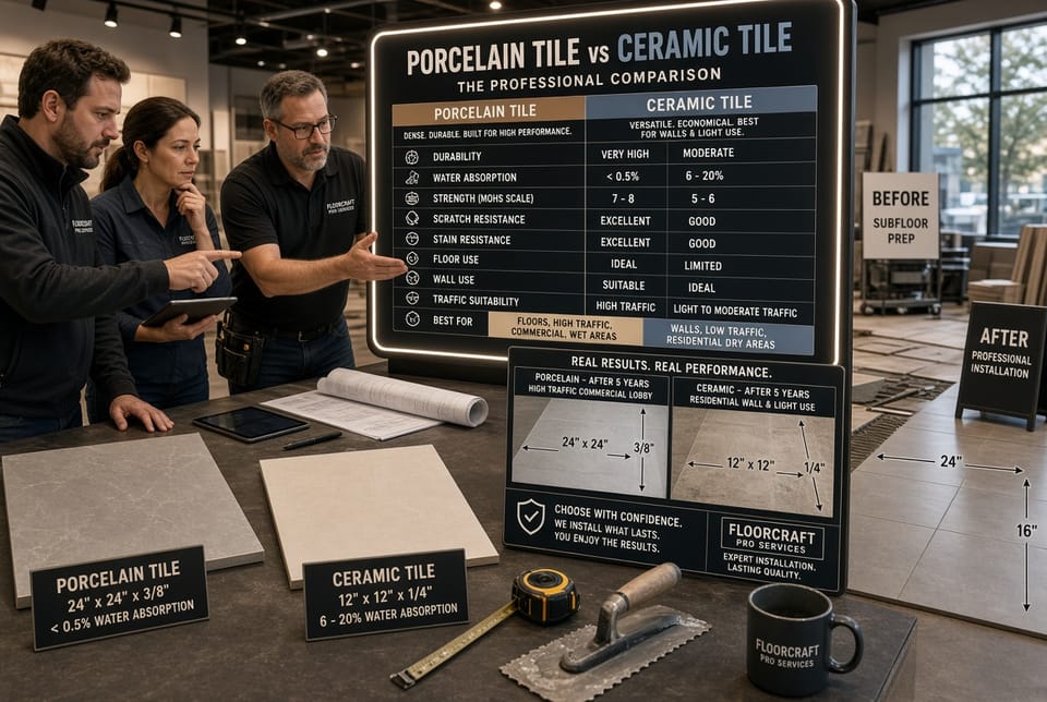 The Porcelain vs. Ceramic Tile: Understanding the Difference