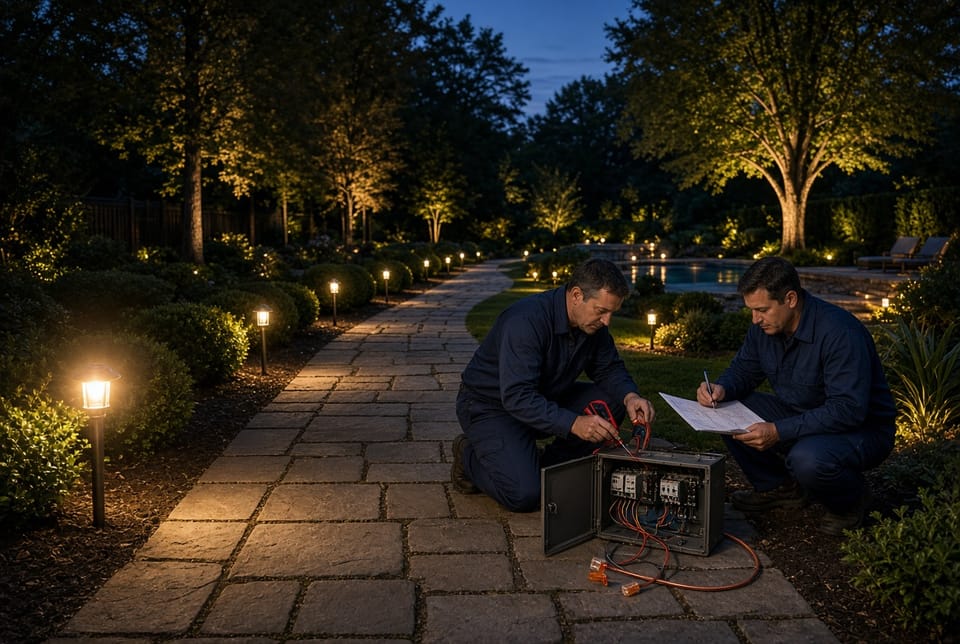 The Landscape Lighting Voltage Drop: Preventing Dim Fixtures