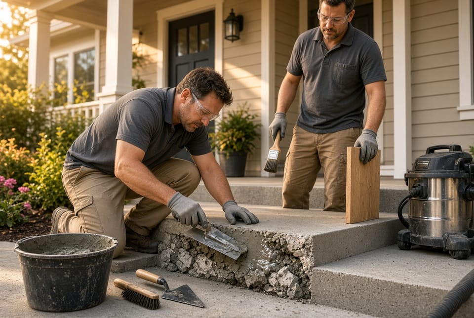 The Concrete Step Repair: Fixing Chipped Edges