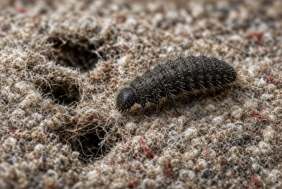 The Black Carpet Beetle: Damage to Stored Fabrics and Carpets