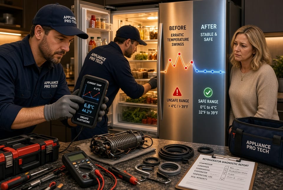The Refrigerator Temperature Fluctuation: Diagnosing the Cause