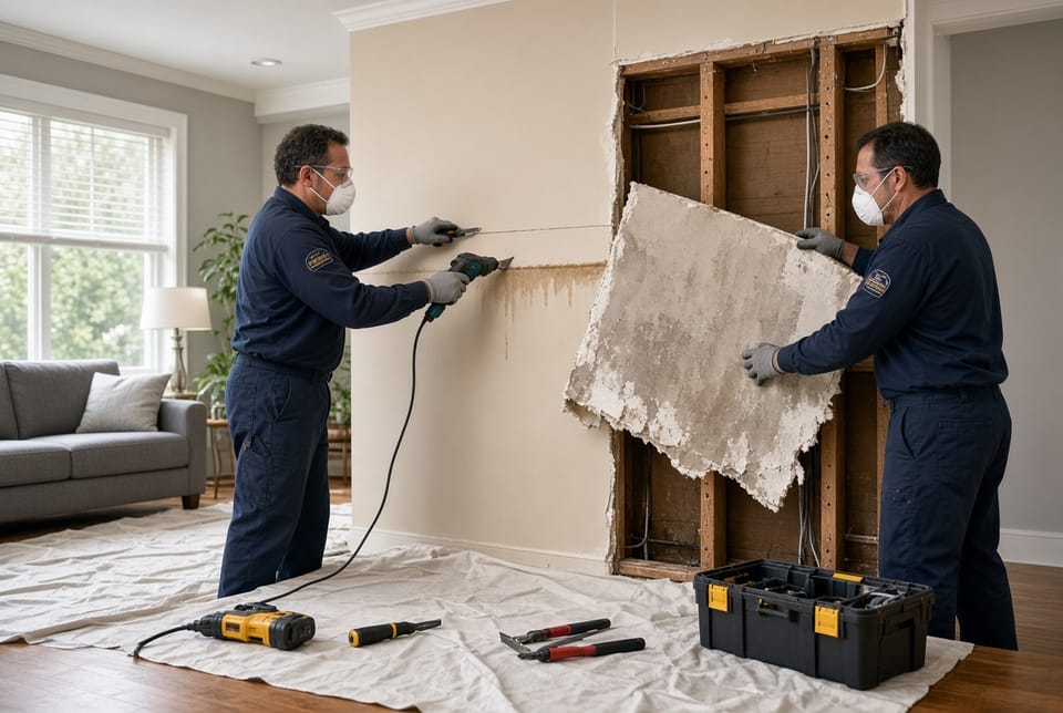 The Flooded Drywall Replacement: Cutting, Removing, and Patching