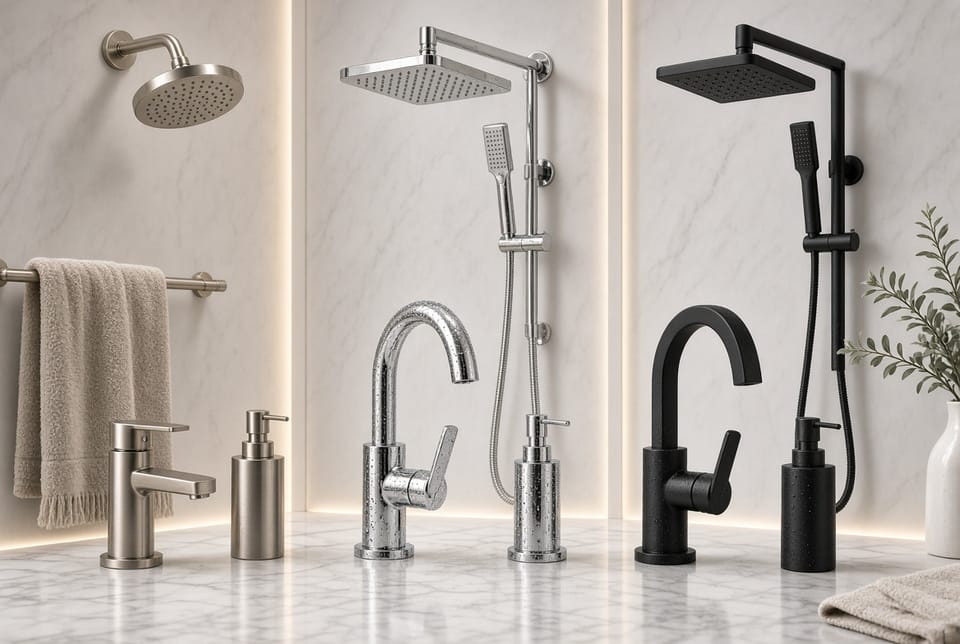 The Bathroom Fixture Finishes: Brushed Nickel vs. Chrome vs. Matte Black