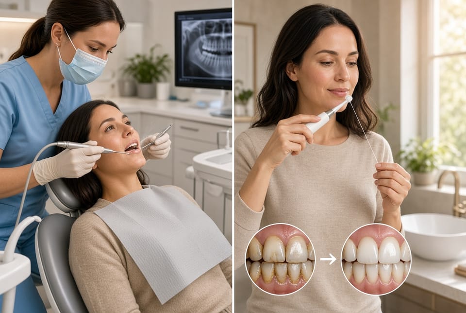 The Dental Plaque Removal: Professional Cleaning vs. At-Home