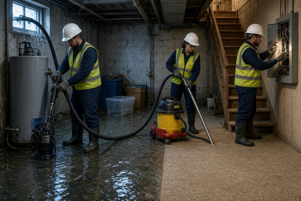 The Flooded Basement Cleanup: Removing Water and Drying Out