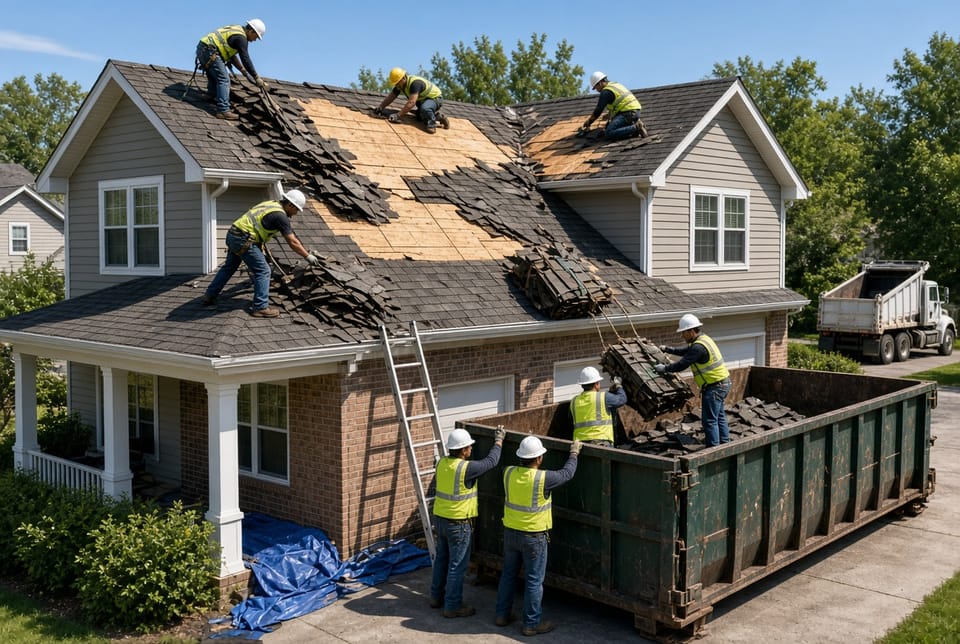 The Roofing Dumpster: Sizing for Shingle Replacement