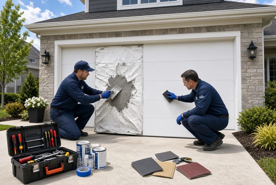 The Garage Door Panel Repair: Fixing Dents and Cracks
